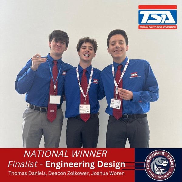 _CTTSA's tweet image. Congratulations to our students  that placed 8th in Engineering Design at the National TSA Conference last week!

@CTHSConnect 
@cthsprincipal 
@CCSDATHACT1 
@CCSDK12
