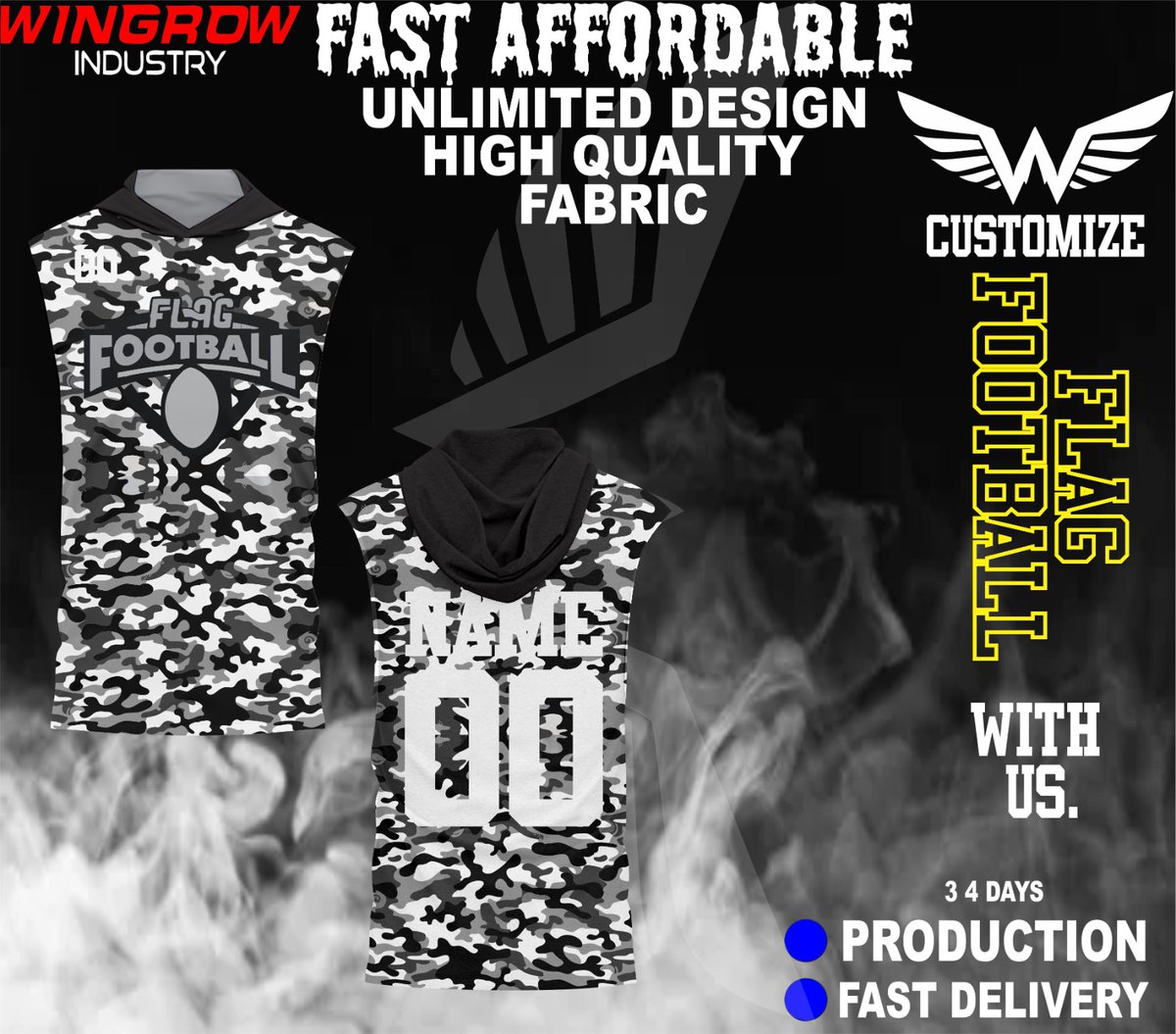 WingrowIndustry's tweet photo. We are Manufacturer and supplier of all sports wear Fitness wear, Gym wear, Boxing, American Uniforms in best quality and Best Version. #flag #footballplayer #kb #elitefootball #ffwct #flagfootballworldchampionship #flagfootballmexico #xffl #footballgame #footballs https://t.co/yx9KAAuTZ6