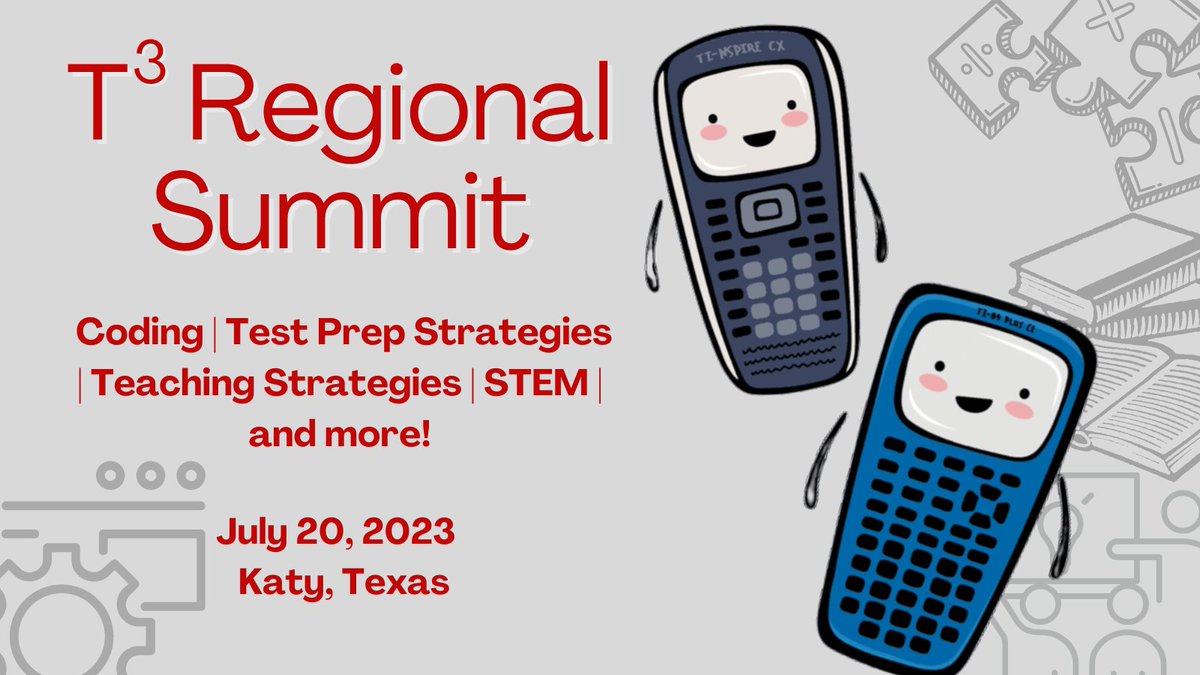 Looking for hands-on activities to drive student achievement? Join us for <a href="/TICalculators/">Texas Instruments Education</a> Regional Summit in Katy, Texas on July 20th! Visit education.ti.com/t3regionalsumm… for more info &amp; additional details. Registration includes a TI-84 or Nspire! Registration closes July 13th.