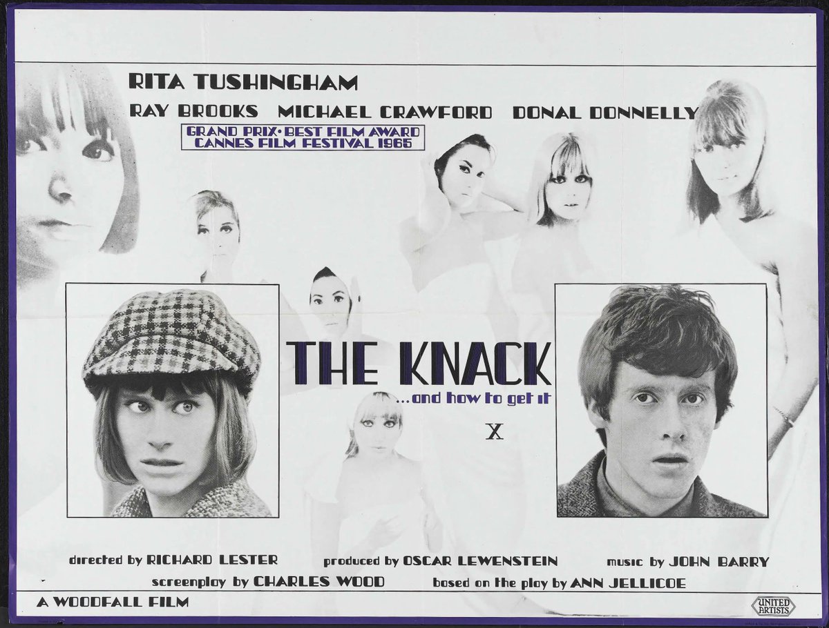 Back to the 60s with #RitaTushingham #RayBrooks #MichaelCrawford THE KNACK AND HOW TO GET IT (1965) 11:45pm #TPTVsubtitles