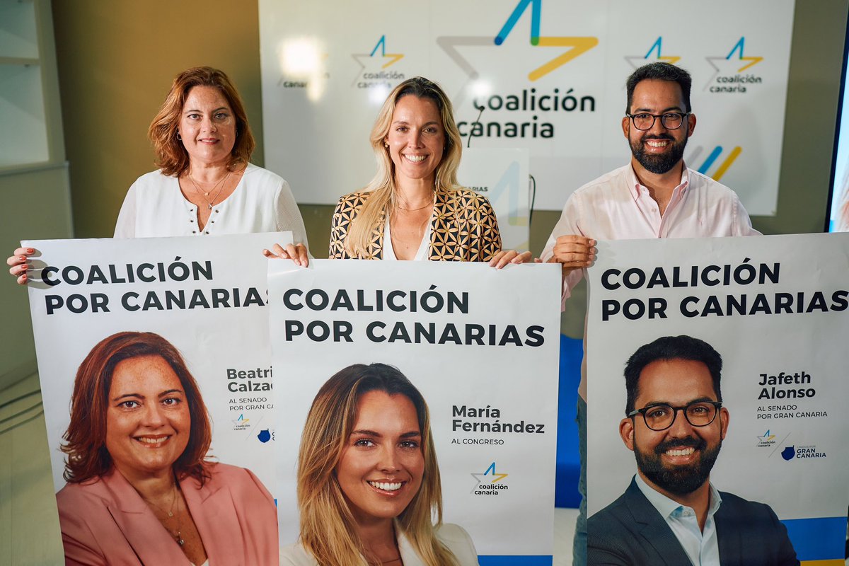 JafethAE's tweet photo. Comenzamos la campaña electoral. El #23J toca votar por nuestra tierra 🇮🇨 No es la hora de Feijóo, ni de Sánchez, ni de Abascal, toca #Canarias. Vota pensando en nuestra tierra. El único voto útil. 

#CoalicionPorCanarias 

@UNIDOSporGC @coalicion https://t.co/VMp0KpuaHW