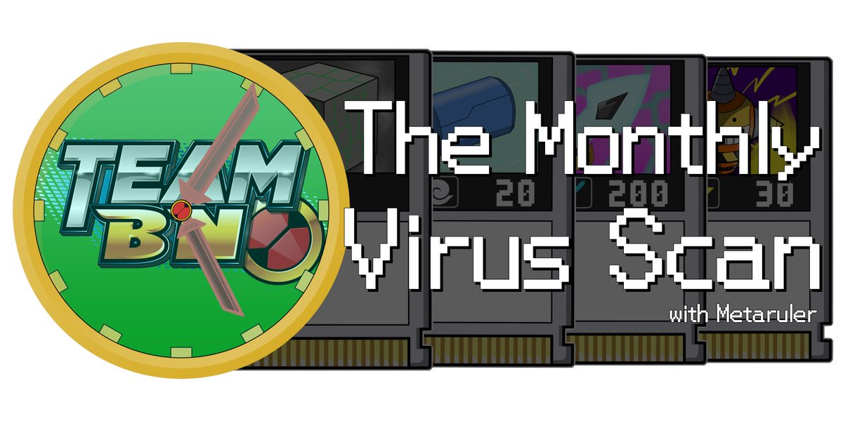 Another month? Another Monthly Virus Scan! Wanna keep up with whats happening in the Battle Network Speedrunning world as well as general news?

The Monthly Virus Scan begins hosted by <a href="/Metaruler/">Metaruler</a> &amp; <a href="/xKilios/">Kilios</a> coming to you live now!

twitch.tv/teambn