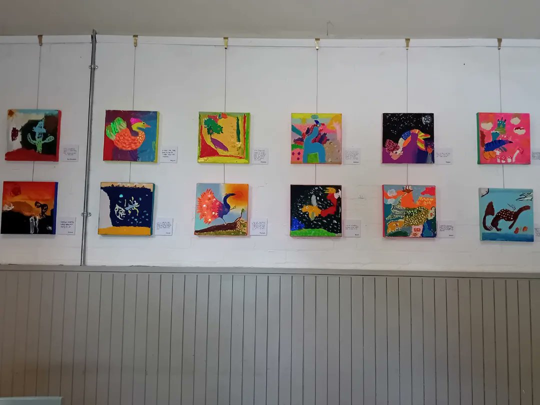 JasmineR_Coop's tweet photo. A great day at the @Delightcharity in Watt's Exhibition where the children's paintings of their hybrid mythical creatures are being hung at @WattsGallery 💙 Delight is a #Caterham @coopuk Local Community Fund group &amp; here is the huge impact that our #members have 💚
#itswhatwedo https://t.co/0WgwigGric