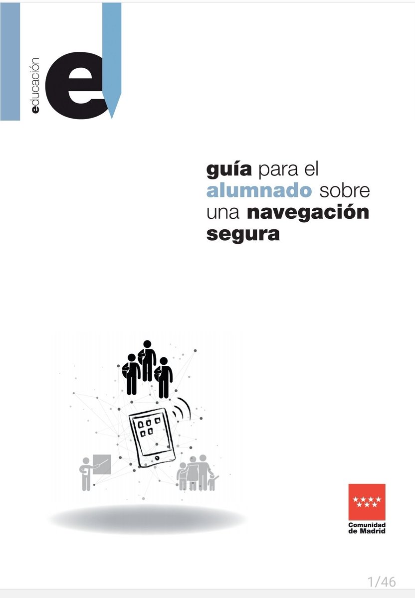 Guía para el alumnado sobre la 
NAVEGACIÓN SEGURA

🔷️ Píldoras generales: una al día
🔷️¿Y tú a qué juegas?
🔷️Información vs desinformación
🔷️Ciberviolencia
🔷️...
De <a href="/educamadrid/">EducaMadrid - Plataforma Educativa</a> <a href="/ComunidadMadrid/">Comunidad de Madrid</a>
#privacidad #navegacionsegura #protecciondedatos
🔗gestiona3.madrid.org/bvirtual/BVCM0…