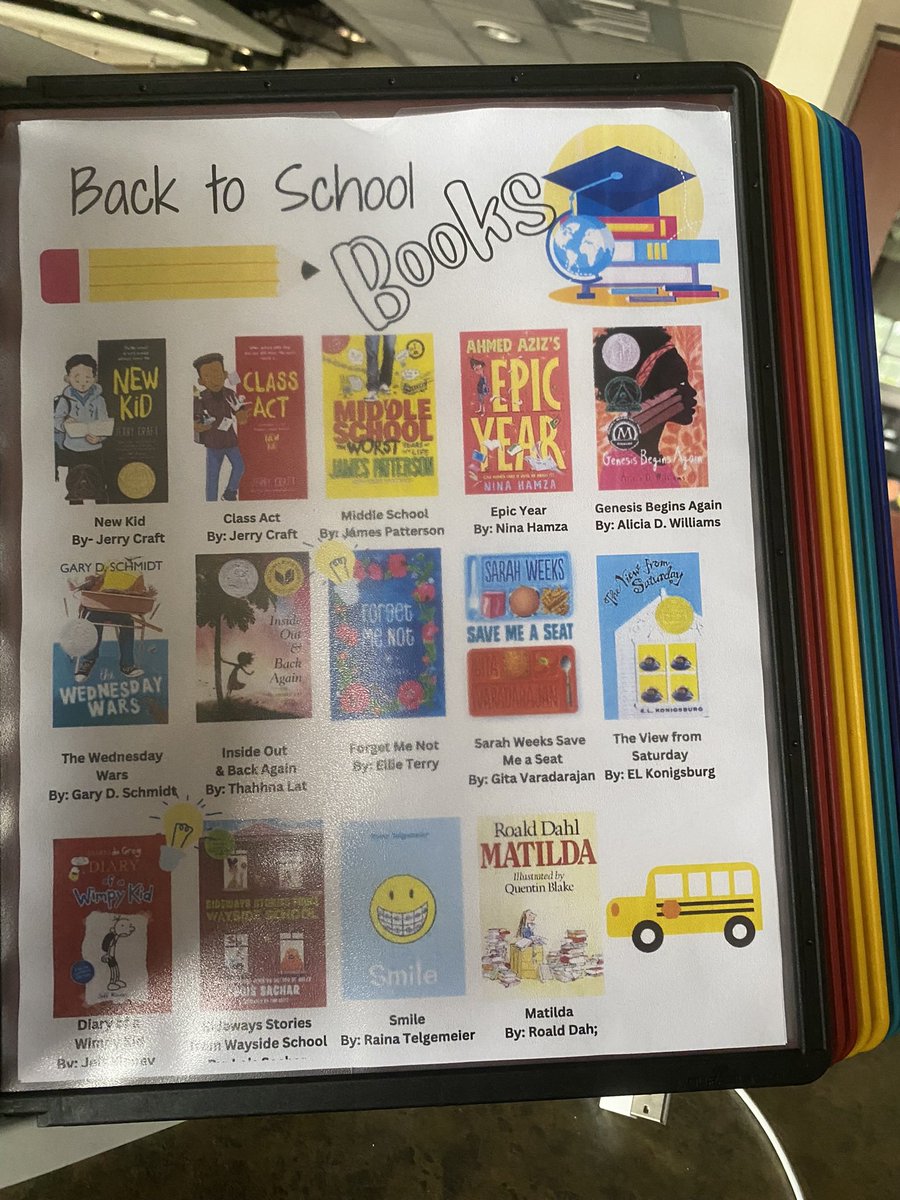 cmfhwatts's tweet photo. I think the kids are going to love these! They’ll be perfect for when I’m teaching and can’t step away to recommend a book. Thanks @melissacorey for the fantastic idea! #rclead #teamrowan #visualbooklist #middleschoollibrary https://t.co/sCAwVl9VaG