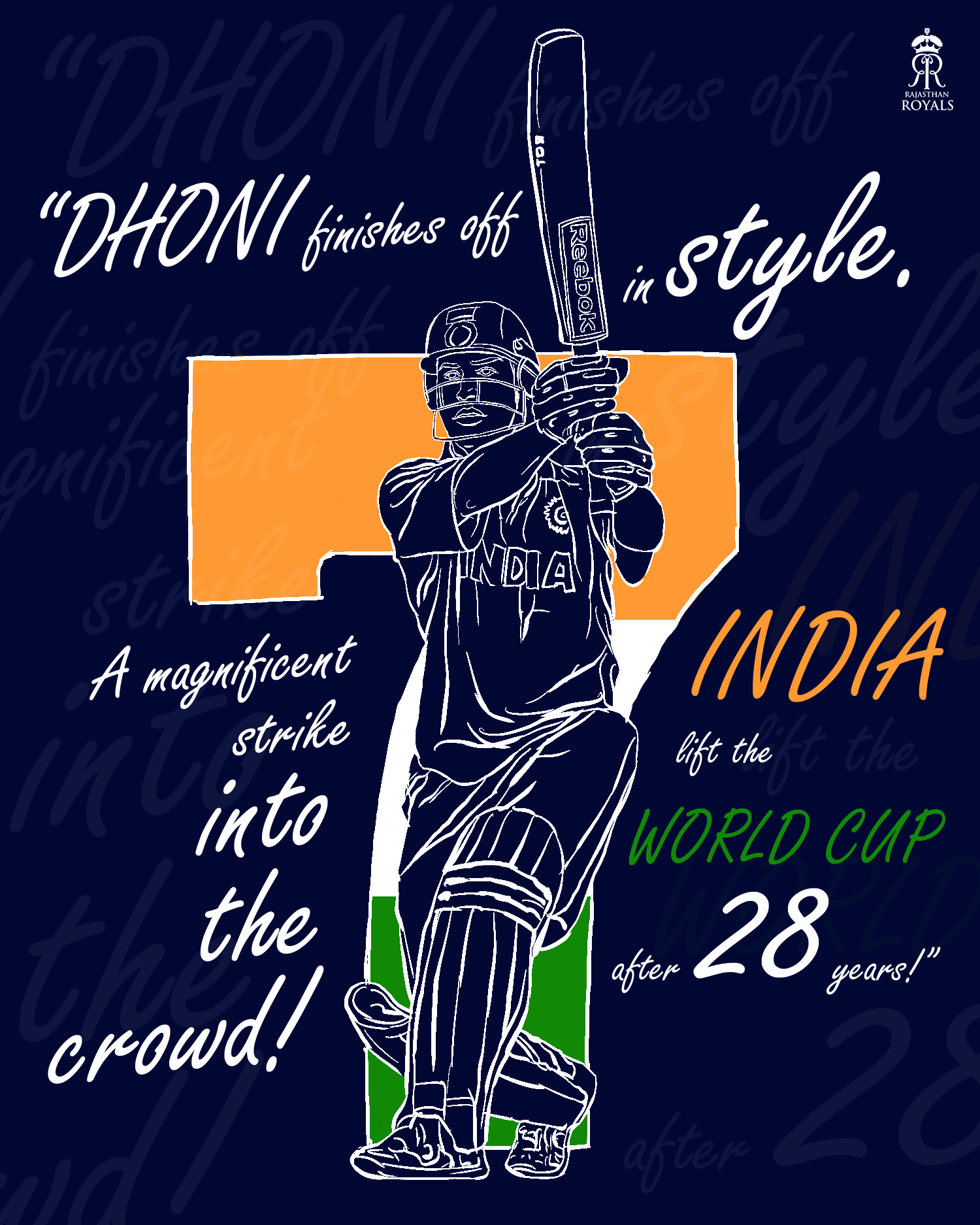 Thank you for fulfilling the dream of a billion Indians.  Happy birthday, Mahendra Singh Dhoni.  