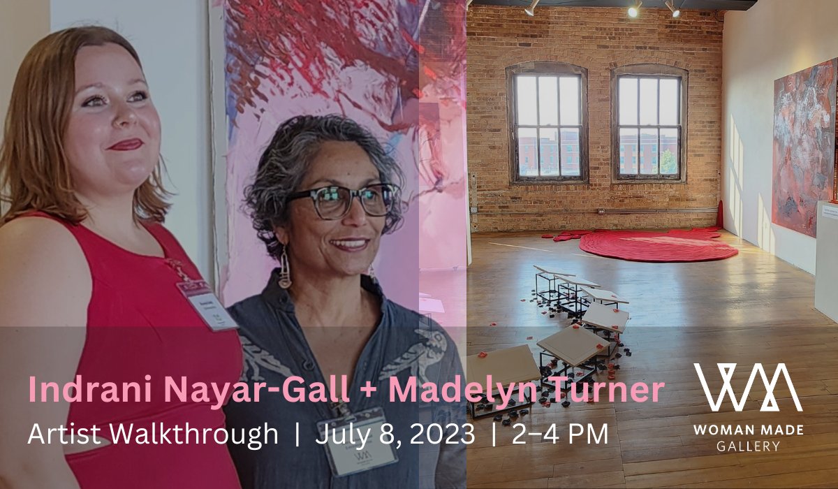 Please join us to meet artists, “Indrani Nayar-Gall and Madelyn Turner” in person as they talk about their work in this beautiful and meaningful exhibition on July 8 from 2 to 4 PM.

womanmade.org/two-women-show…

#womanmadegallery #feministart #womenartists