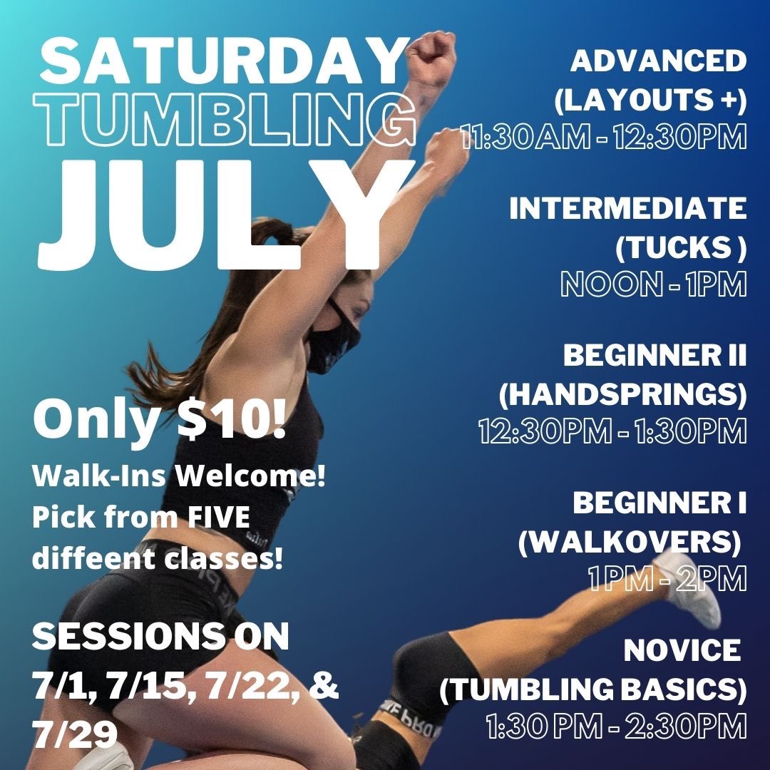 Join us this month for tumbling classes!