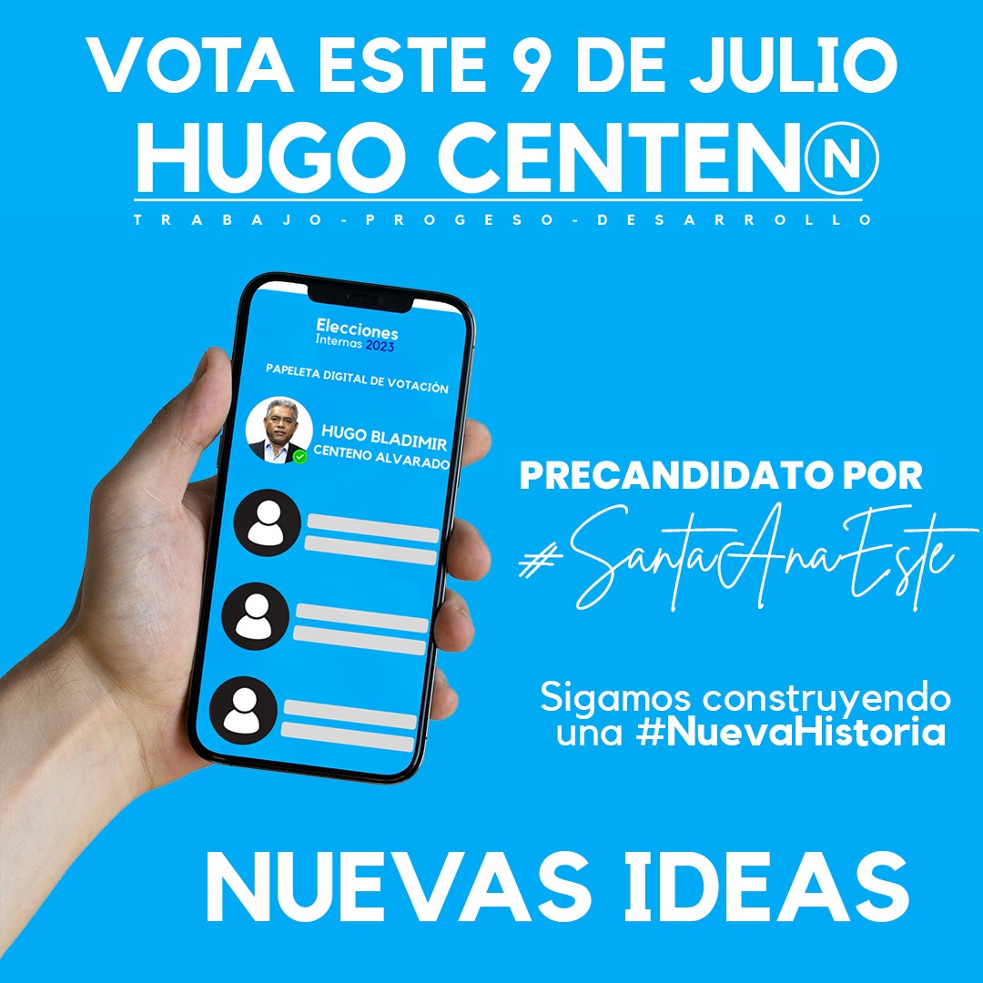 Hemos demostrado con hechos que nuestra misión es llevar el #Trabajo, #Progreso y #Desarrollo y se que con tu ayuda lograremos esa misión en la nueva #SantaAnaEste.
Afiliado juntos seguiremos construyendo #UnaNuevaHistoria.
#eleccionesinternas #nuevasideas #operacion2024