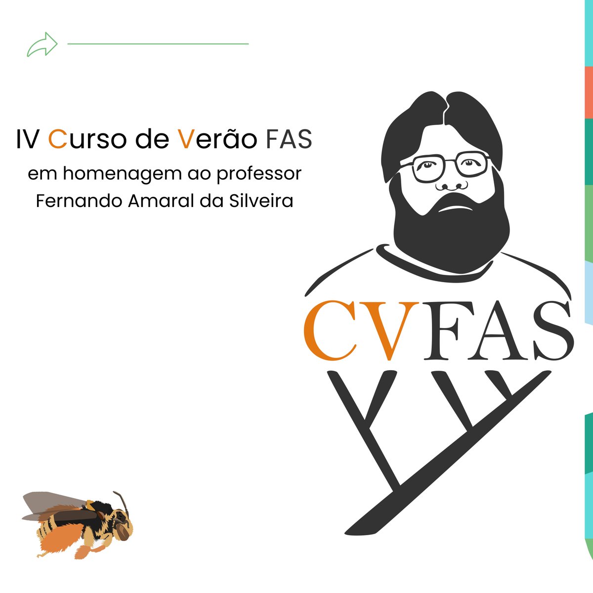 sistematicazoo's tweet photo. Participe do Curso de Verão Fernando Silveira em Sistemática Zoológica! 📚✨🐝

Em homenagem ao estimado professor Fernando Silveira, que sempre incentivou iniciativas inovadoras para os estudantes do PPG em Zoologia da UFMG, estamos lançando a nova versão do nosso Curso de Verão https://t.co/h5esaIxPKQ