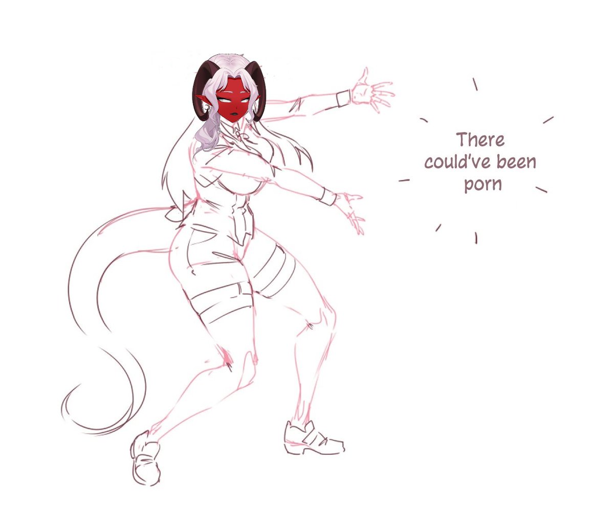 Meli @TieflingMelissawhen in secret, when nobody has posted a single Pic while she streamed. ;) 
<a href="/randomtanstudio/">Non-Monster Cafe</a> is the Artist of the original pic.