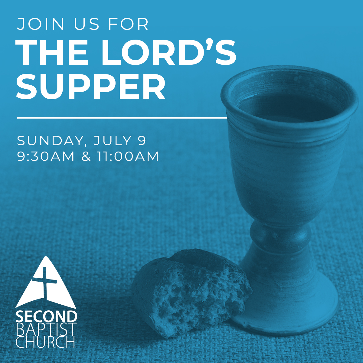 Join us for the Lord's Supper during this Sunday’s service!

📅 Sunday, July 9, 9:30AM &amp; 11:00AM

#SundayService #LordsSupper #SecondBaptist