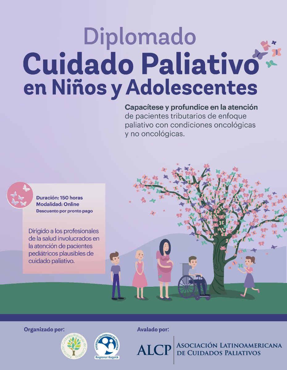 Pronto inicia nuesta V cohorte, con más de 180 profesionales formados en LATAM inscribase forms.gle/3UqHAtVYsz7gdT… @_ALCP @pediatraencasa @paliakids @IAHPC