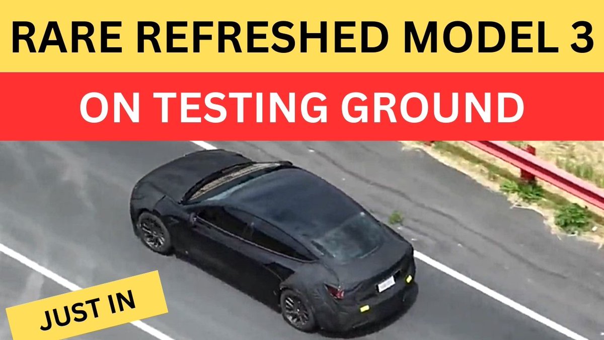 torquenewsauto's tweet photo. A rare video from yesterday, show the refreshed Tesla Model 3 Project Highland on a test ground, making the final tests. https://t.co/Xb7Vs41tas Should one buy a Model 3 now or wait for this?
-
#Model3 #Tesla #RefreshedModel3 #Model3ProjectHighland https://t.co/m81HiNEQ8k