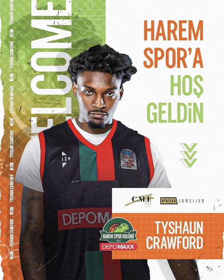 AugMBB's tweet photo. Former Augusta star Tyshaun Crawford has signed to play pro ball in Turkey for the Harem Sports Club.

#ProJags | @TyshaunCrawford https://t.co/A2kMwr4epp