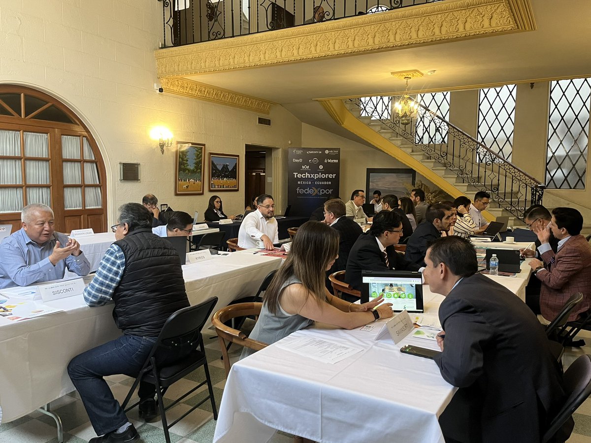 ProEcuador_'s tweet photo. En el marco de la misión comercial de Ecuador🇪🇨 en México🇲🇽 #TECHXplorer 2023, organizada por @ProEcuador_, @CITECec, @Fedexpor y @MunicipioQuito, la delegación de 15 empresas de nuestro país participaron en una rueda de negocios B2B con representantes de 16 empresas mexicanas. https://t.co/TodkBDYW8E