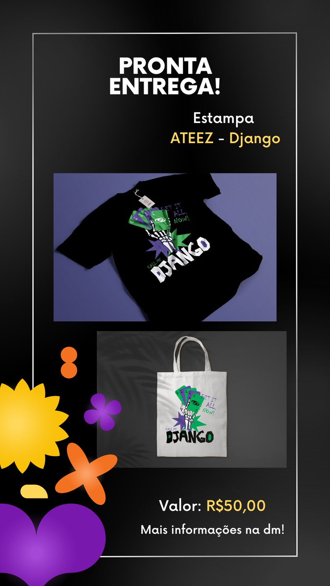kats_dsg's tweet image. PRONTA ENTREGA!

Estampa Ateez - Django
Valor: R$50,00
Arquivo: AI, PNG e PDF
Venda apenas do design!

Se interessou? Chama na dm😊

Kats Design ©
Identidade visual e papelaria