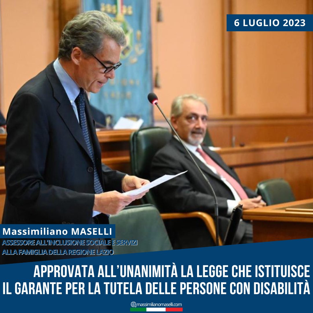MassiMaselli's tweet photo. #Lazio: #Maselli, #Garante #disabili sarà sentinella in Consiglio
'In regione abbiamo scritto una bella pagina,risultato di tutti'
🇮🇹
#regionelazio
#fdi https://t.co/1FYa4suGyY