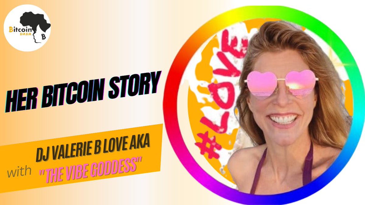 btc_dada's tweet photo. On this week’s episode of “Her #Bitcoin Story,” we shine a spotlight on the remarkable @djvalerieblove The Vibe Goddess herself! 

Prepare to be inspired by her vibrant spirit, boundless love, and undeniable passion. Don’t miss out! #Bitcoininspiration

https://t.co/aMAAfMVnHG https://t.co/TQ6tvfGEni