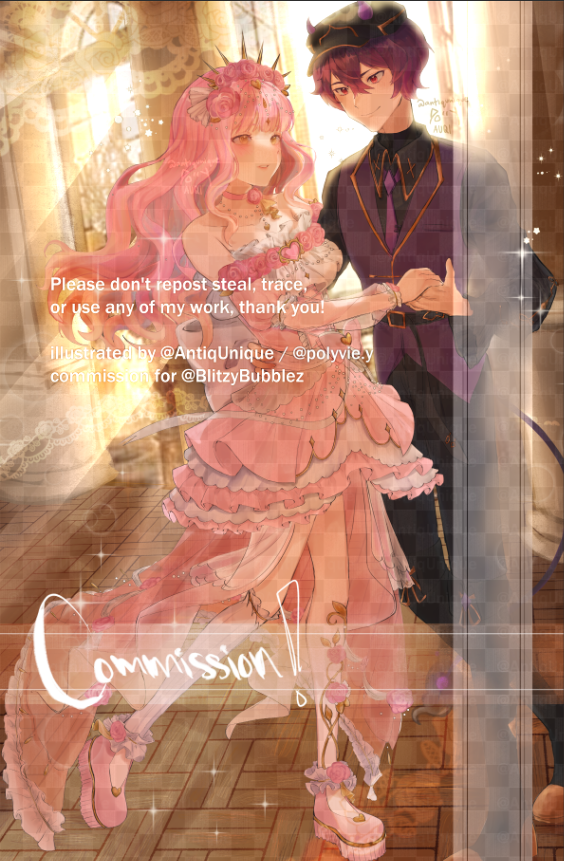 AntiqUnique's tweet photo. Commissions for @BlitzyBubblez (3/3) +apology fullbody!

i have finally returned after disappearing for an eternity...tysmmm for being patient with me 😭🙏💕 https://t.co/NFnFkwi22f