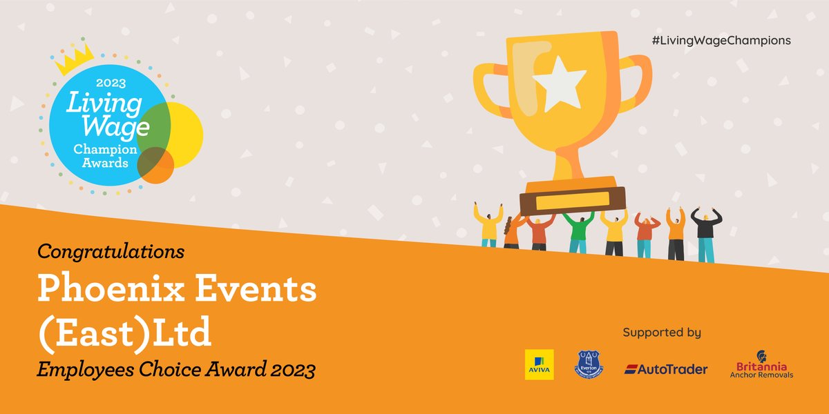 Congratulations to…

<a href="/PhoenixEventsEa/">Phoenix Events (East) Ltd</a> 

for their ‘Employees’ Choice Award’ win. They have been recognised for providing exceptional cost of living and mental health support, flexible working hours and help with childcare costs. 

#LivingWageChampions