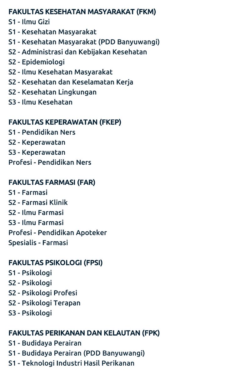 IDGeografi's tweet photo. Universitas Airlangga (UNAIR)
Fakultas dan Jurusan

#unair #GI_fakultasdanjurusan
Part (1) https://t.co/IhRc2TrhXk