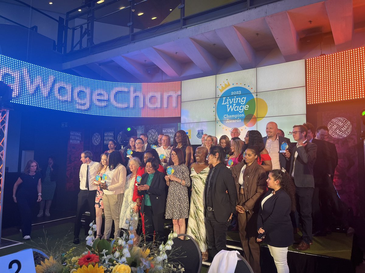 Congratulations to all our Champion Award winners thank you for going above and beyond to promote the real #LivingWage and being such an inspiration! 🎆