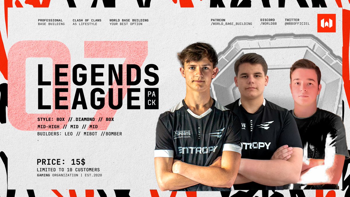 New pack!

🏆Trophy Push Pack🏆

Still getting CRUSHED with your pre-update bases? No more! Our newest LL pack is live! We got you covered with 3 brand new LL bases, tested to CRUSH the meta armies like hydra and sarch with its unique trapping and layout!
discord.gg/worldbb