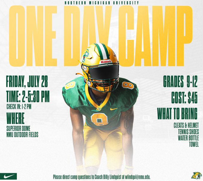 NMU Football on Twitter "One more chance for high school athletes‼️