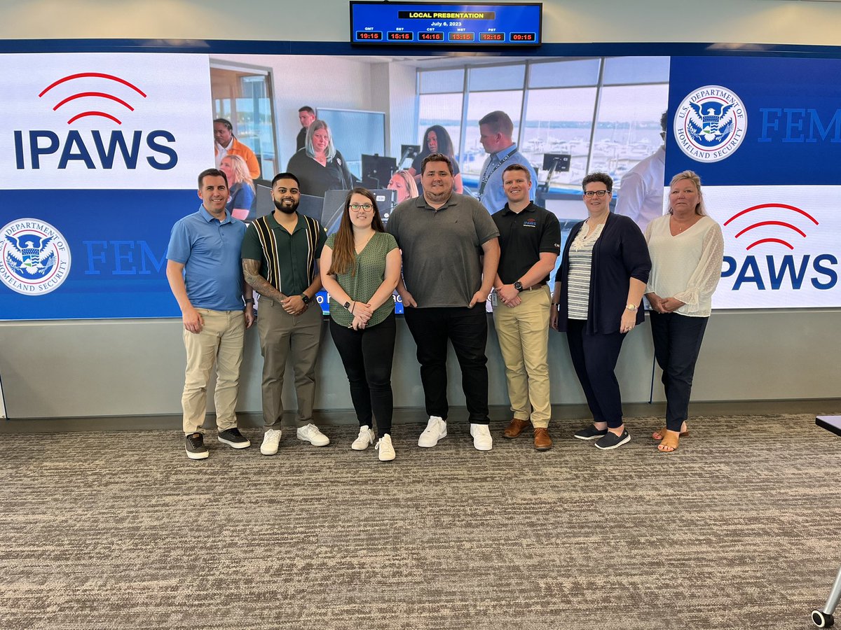 bbaudendistelNY's tweet image. Always a pleasure to nerd-out about #alerting with the wonderful folks on @fema Team #IPAWS. Thank you for having us for a great day at the TSSF. Highly encourage other alerting authorities to schedule a trip!🚨‼️ 

#emergencymanagement #publicwarning