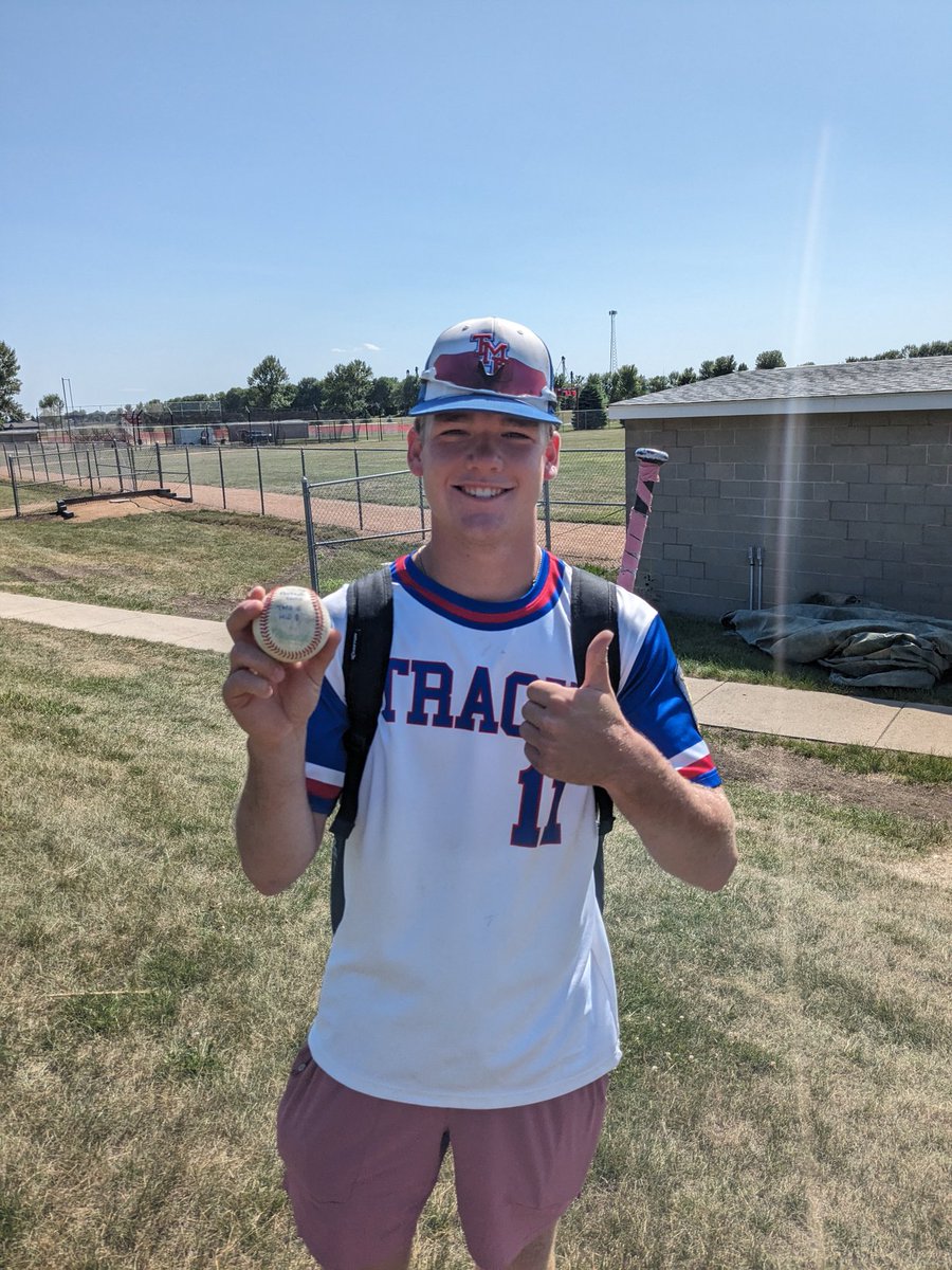Trevor Smith throws a perfect game to start the Sr. Legion playoffs!

5 perfect innings, 9 strikeouts, and great defense behind him.

10-0 win for Tracy Post 173.