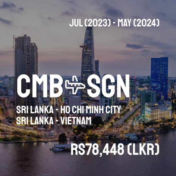 CMBFlyCheap's tweet image. ✈️ Sri Lanka (CMB) to Ho Chi Minh City (SGN) for only Rs78,448 (LKR) roundtrip 💸
1797 live dates on Adventure Machine. - get the app on iOS or Android #srilanka #travelsrilanka #colombostyle #srilankatoday #srilankadaily #gallefort