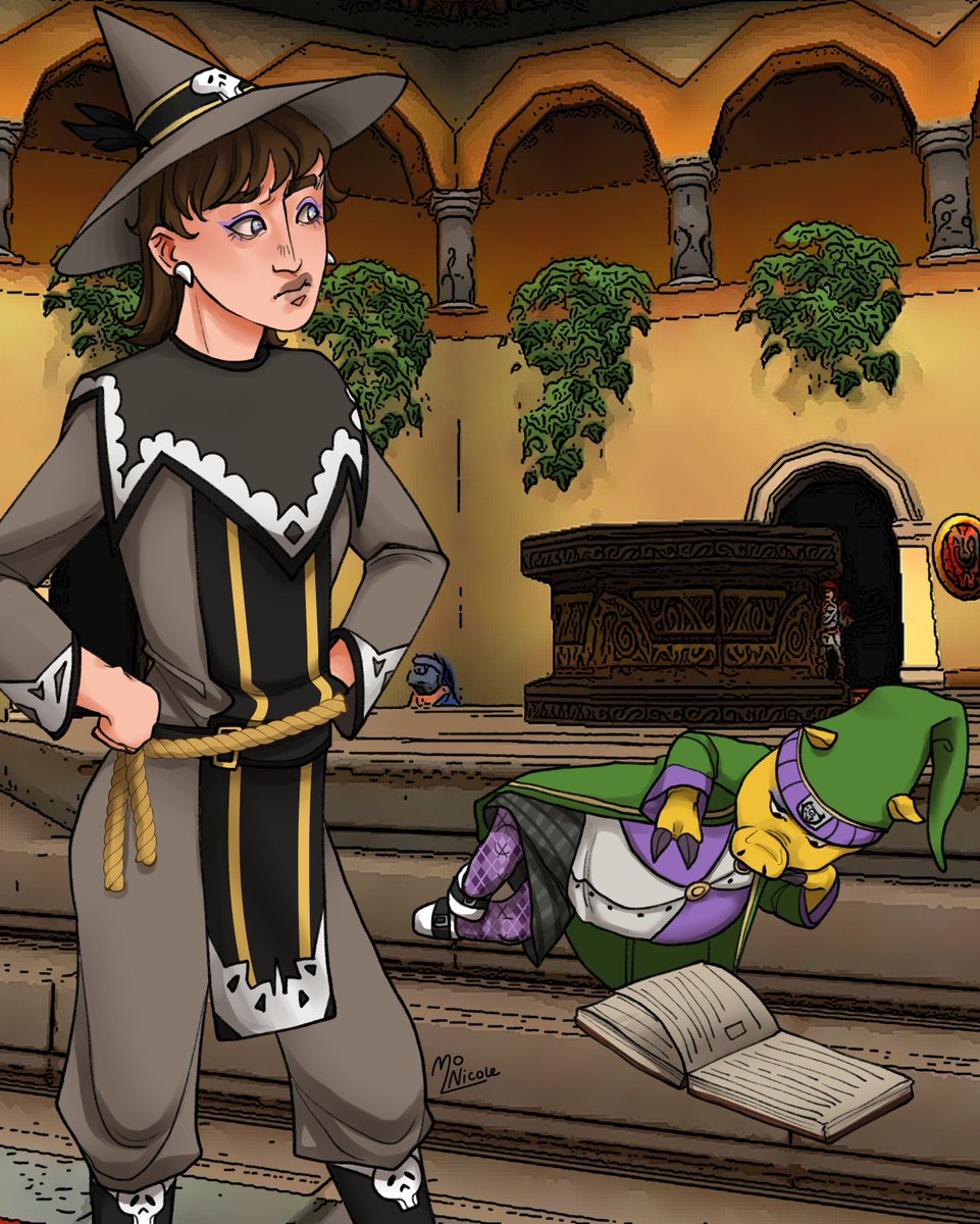 MoNicole_Art's tweet photo. You ever get called away from hunting Krok ghosts to compete for a shiny trophy? 
...
And then get blamed when it disappears?

#wizard101art #oc #ArtistOnTwitter  #digitalart #wizard101 #art #mmorpg #mmogaming #onlinegame #mmo #kingsisle #wizard #necromancer https://t.co/ny4Jaol8ez