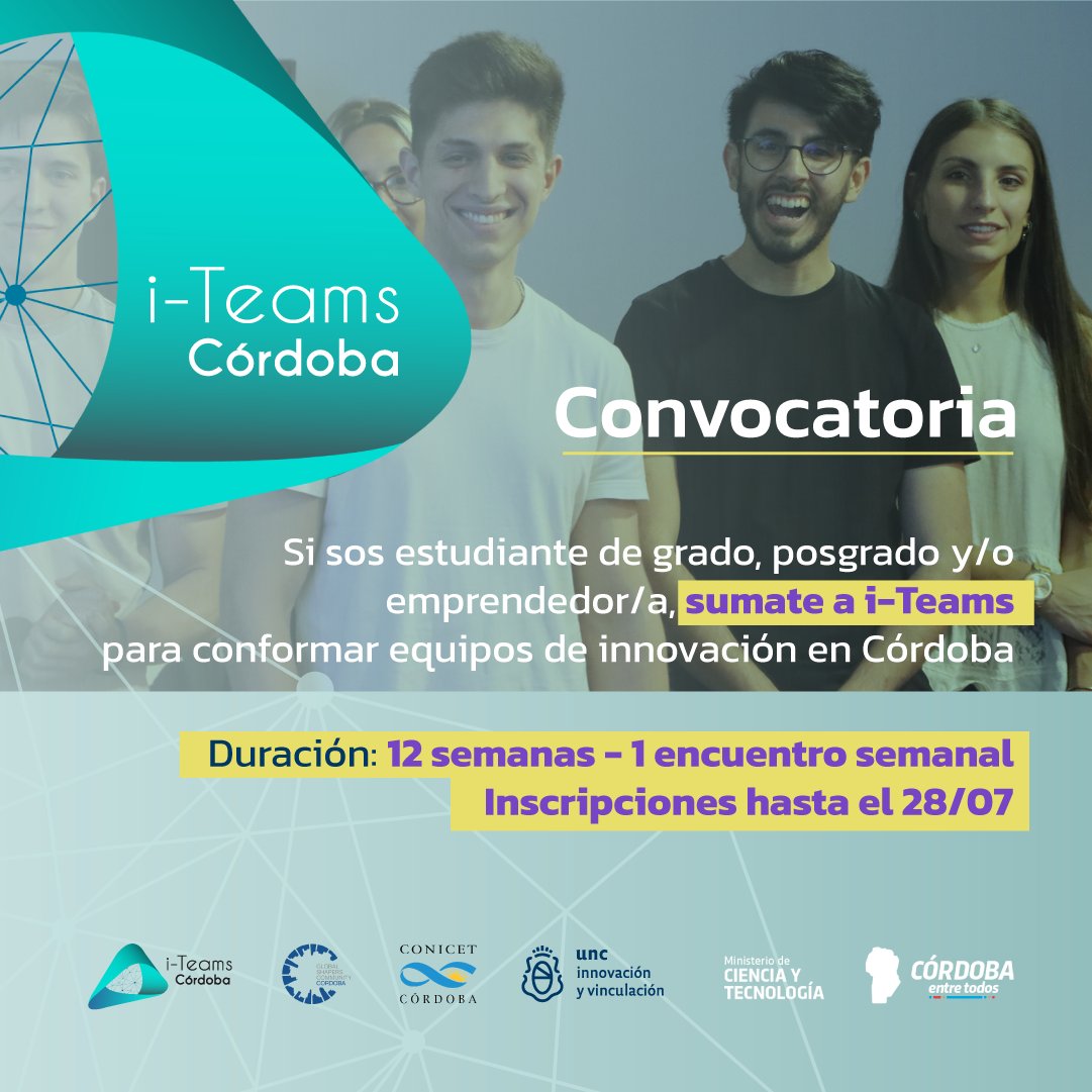 ¿Estás listo/a para formar parte de un equipo de innovación? 👥✨Únete a i-Teams 2023 y descubre un mundo lleno de oportunidades para impulsar tu carrera en innovación.