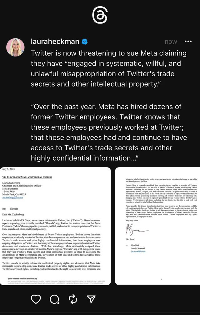 Elon fires all his employees and meta hires them and creates a better platform; Elon gets mad