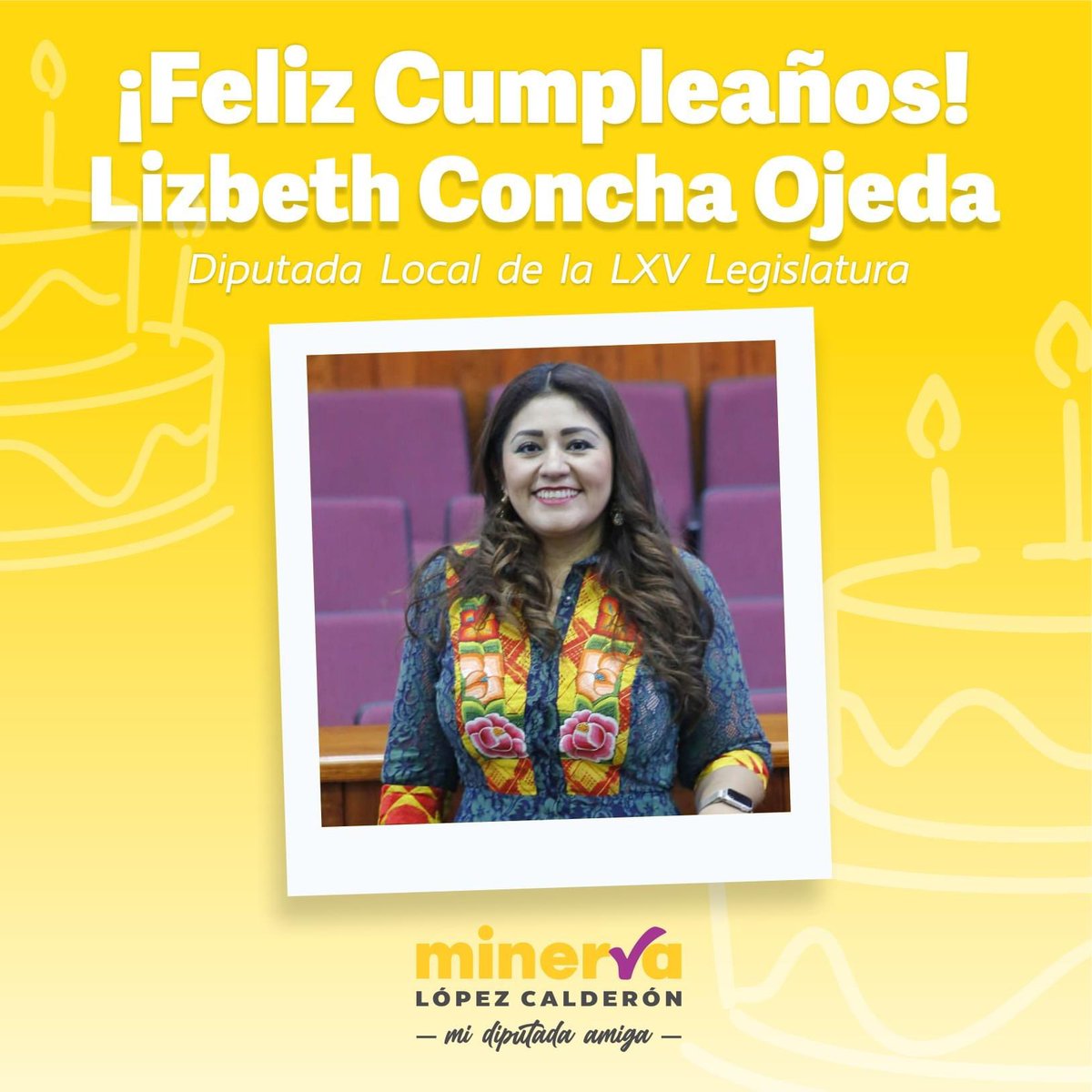 MinervaLopezC_'s tweet photo. Muchas felicidades por tu cumpleaños estimada @lizconcha 🎊 🎂

Sigue disfrutando de este día especial al lado de tu familia y amigos. 

#FelizCumpleaños https://t.co/fqW4lRRamk