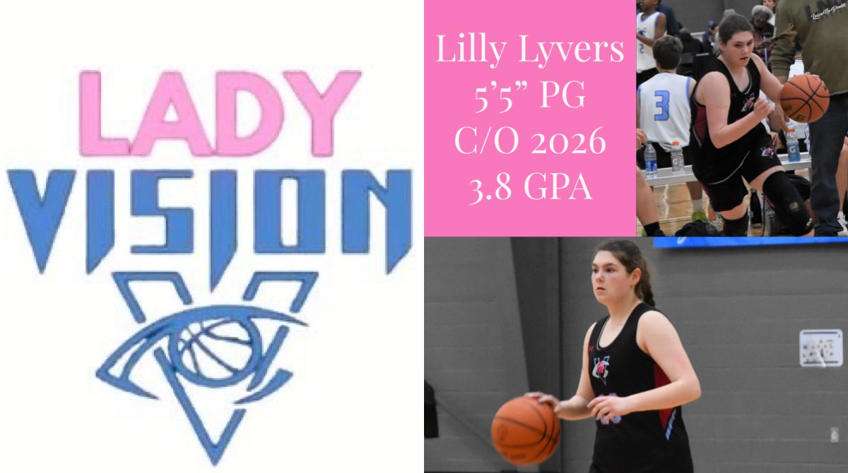 ladyvision_26's tweet photo. Meet one our Lady Vision’s 2026 stars: @lilly_lyvers ‼️‼️ Lilly led the Lady Vision team with 13 points in our win today💪 Catch her and the rest of the girls tomorrow at 12:32 on court 13 at the Kentucky Expo Center 🏀🏀 https://t.co/ICujqHcDLV