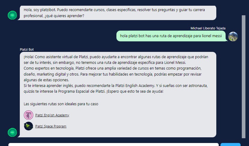 Michael98760's tweet photo. Les comparto la ruta de aprendizaje del Platzi bot
#plazti #fredyvega #teamplatzi #Nuncaparesdeaprender https://t.co/JfDhKOYGAQ