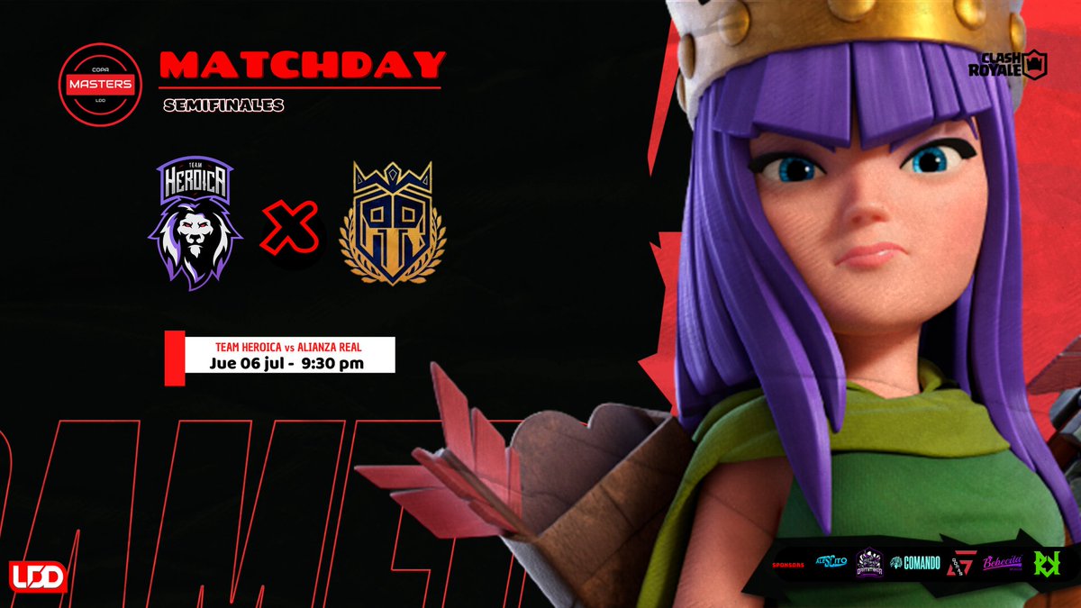 COPA MASTERS LDD 🇵🇪 (@copamastersldd) on Twitter photo ⚔️ SEMIFINAL
En el duelo estelar, los indomables leones de <a href="/Heroica_team/">Team Heroica</a> tendrán una prueba de fuego ante el imparable <a href="/AlianzaRealCR/">ALIANZA REAL 🔱</a> que quiere meterse en la historia del CR 🇵🇪
Sólo uno terminará en pie en la Arena LDD☠️
🎬TRANSMITE <a href="/Sk8ChubiCR/">Sk8Chubi</a>
Siempre primeros
#SiempreLDD🔥 ⚔️ SEMIFINAL
En el duelo estelar, los indomables leones de <a href="/Heroica_team/">Team Heroica</a> tendrán una prueba de fuego ante el imparable <a href="/AlianzaRealCR/">ALIANZA REAL 🔱</a> que quiere meterse en la historia del CR 🇵🇪
Sólo uno terminará en pie en la Arena LDD☠️
🎬TRANSMITE <a href="/Sk8ChubiCR/">Sk8Chubi</a>
Siempre primeros
#SiempreLDD🔥