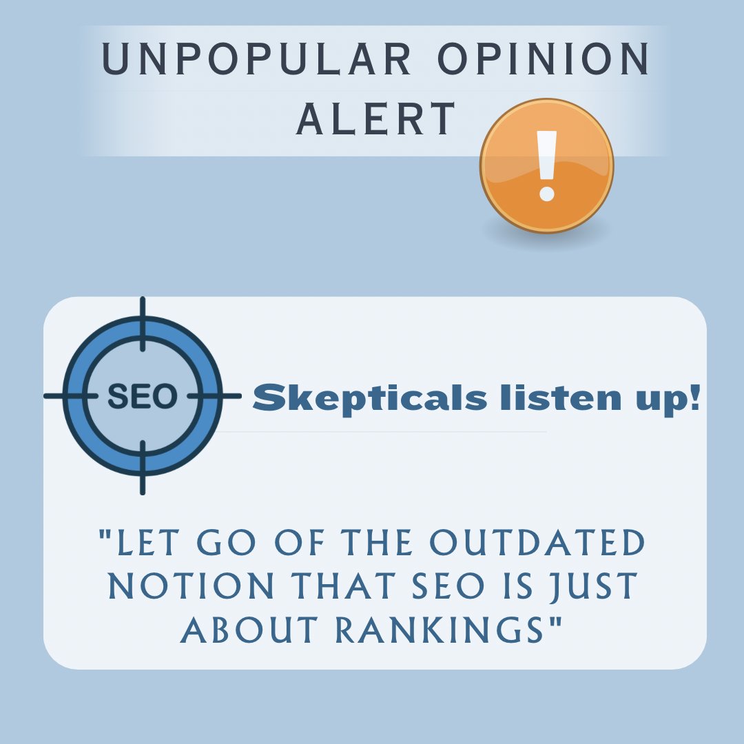 Embrace the power of strategic optimisation with #UnconventionalSEO and unleash the actual potential of your website! 💥🚀 Say goodbye to SEO skeptics and leverage <a href="/DigiDNA/">iMazing</a> to help you fly to new heights!
#UnlockYourWebsitesPower #UnpopularOpinionAlert #SEO #Digitalks