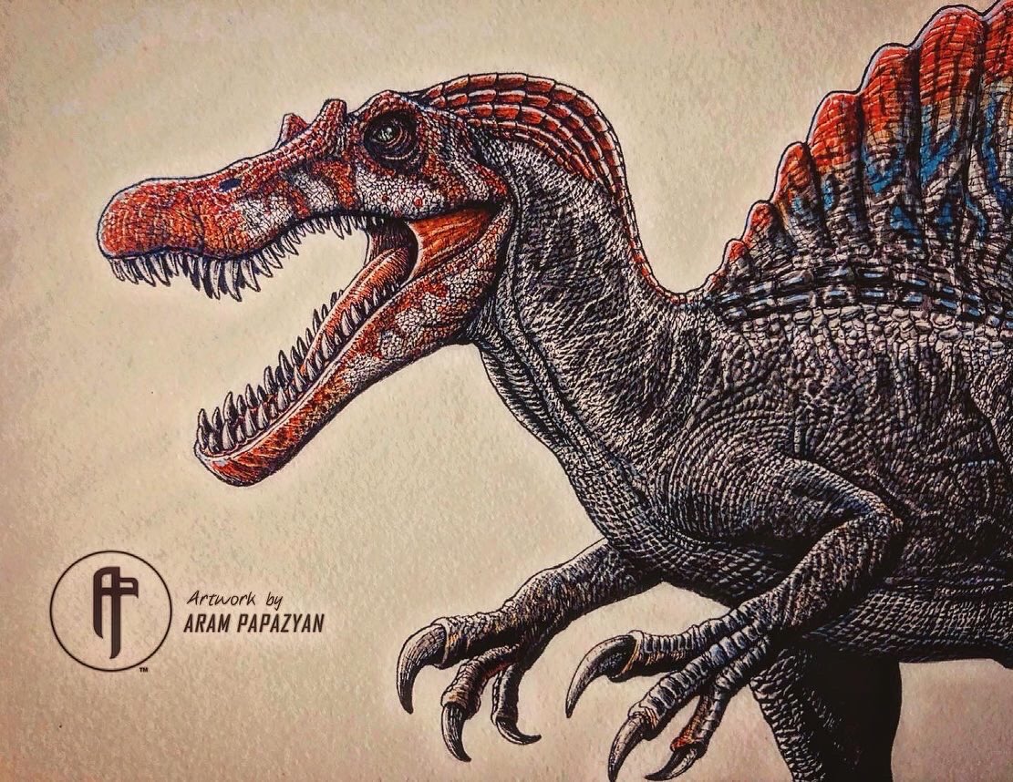 #JurassicJune Day 22 - Spinosaurus
- I don’t remember that on InGen’s list.
- That’s because it wasn’t on their list, which makes you wonder what else they’ve been up to.

How I wish we could’ve explored further what happened on Sorna since the 80’s up until the 2000’s.