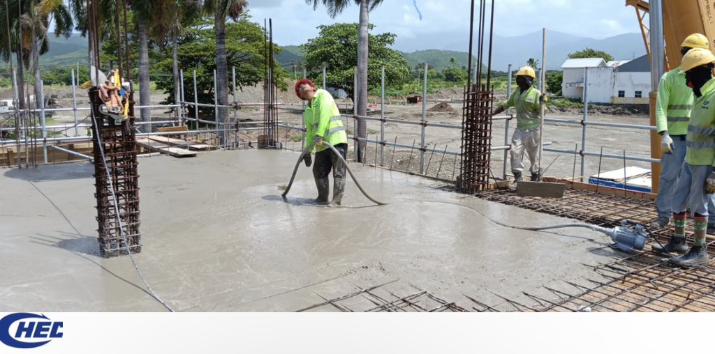 CHECJamaica's tweet photo. 🏢 MBUC project update!🚧 

Freshly poured concrete completed at Block A, home to the NCB. 🌟 Construction progress is on track, with the first-floor slab now in place! 💪 
Stay tuned for more updates as we bring this development to life. 
#CHEC #MBUC #ConstructionUpdate https://t.co/TSQNvAQlKn