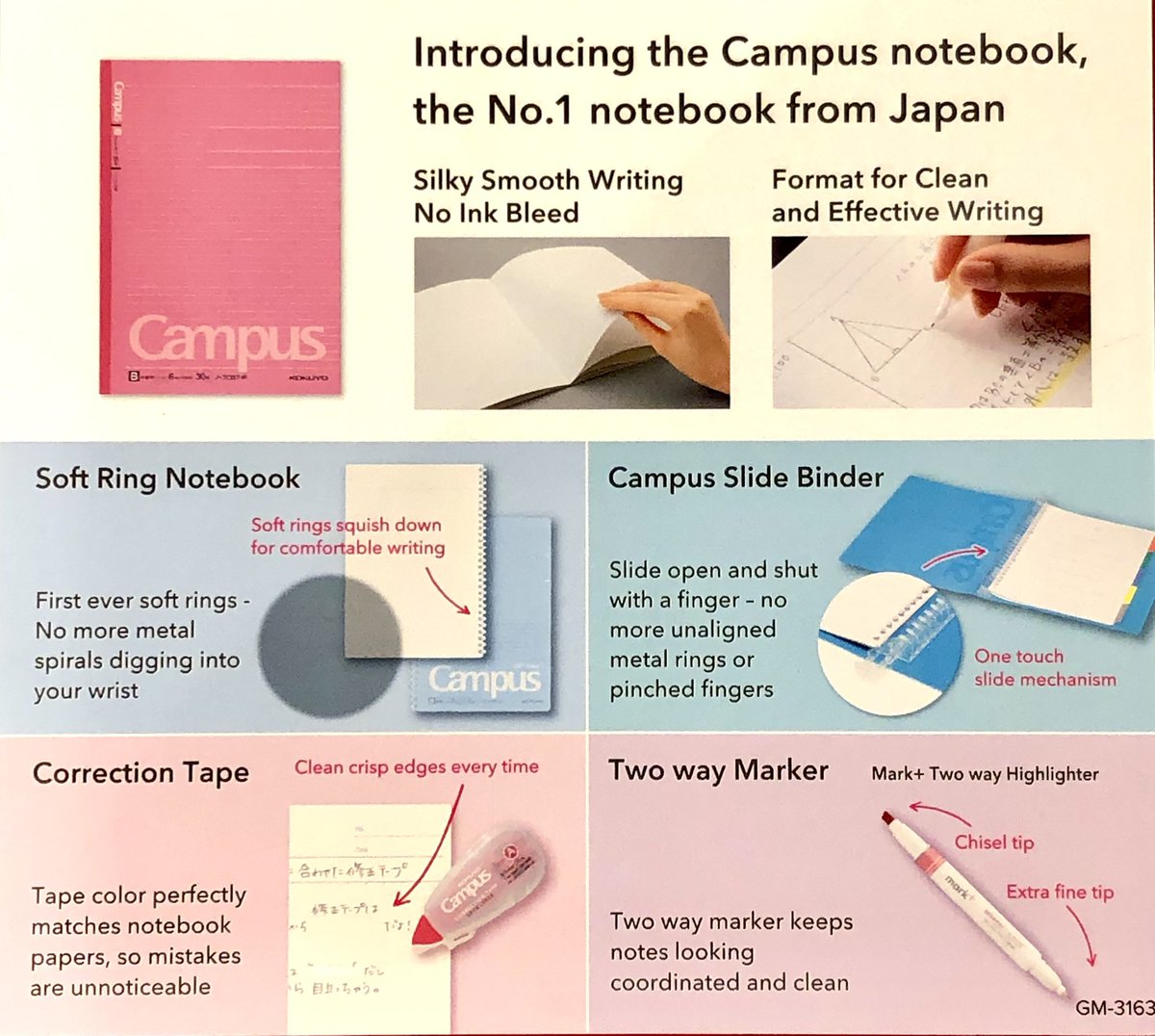 The bookstore nowcarries Campus supplies from Kokuyo - the #1 selling notebook from Japan! Fashion color binders and soft ring notebooks as well as filler paper. Shop now in the bookstore or online at ShopUNLV.com. #campus #campuslife #kokuyo #schoolsupplies #notebook