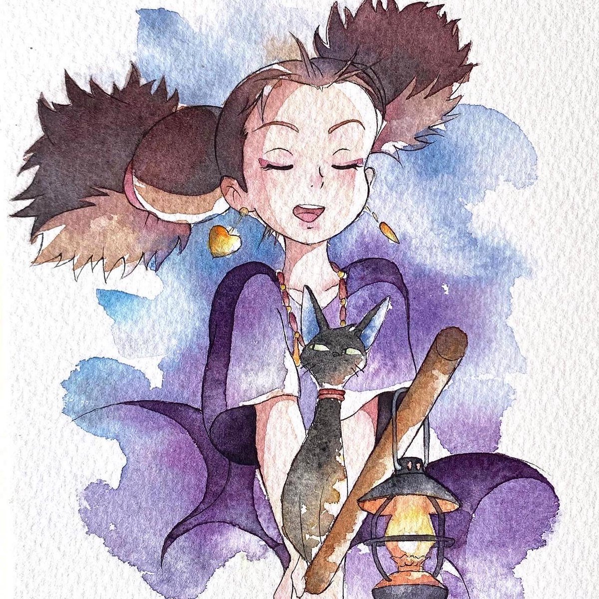 hamii__713's tweet photo. 水彩で描いた
先輩魔女さん🧹🫧

 #ジブリ
 #イラスト
 #水彩イラスト https://t.co/xeRwybEbZx