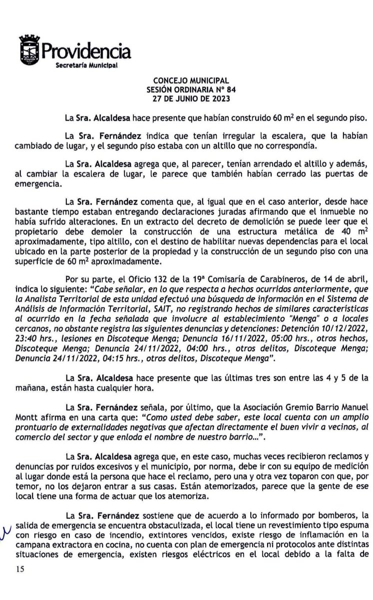 pablojaeger's tweet photo. Sobre la no renovación de la patente de alcoholes del local Mito Urbano, aquí les dejo el acta del Concejo municipal de @Muni_provi https://t.co/tJlbvdwWQF