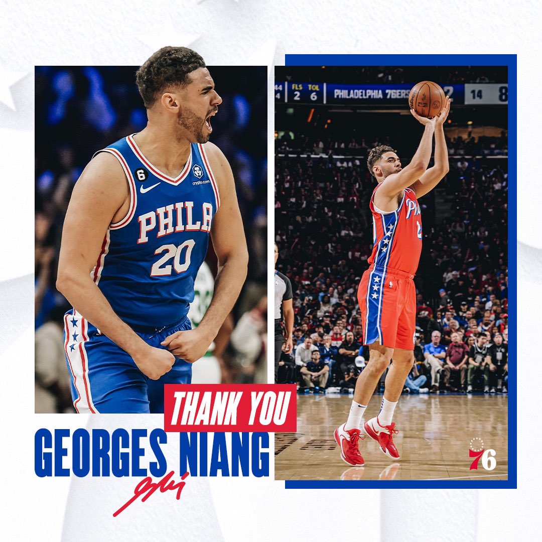 sixers's tweet image. bang bang @GeorgesNiang20 forever. 

thanks for everything, Georges!