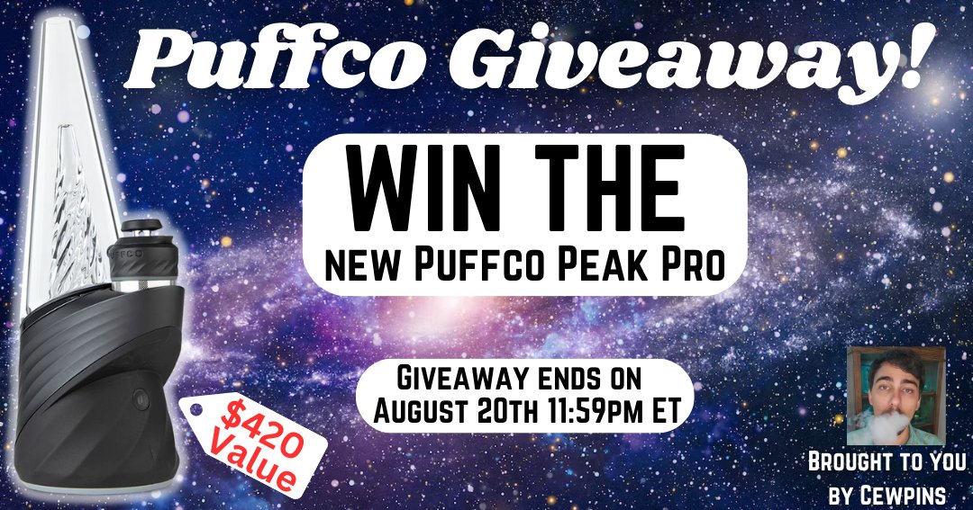 Win the New Puffco Peak Pro Smart Rig!!!

🍃Follow <a href="/Cewpins/">Cewpins is High</a> 
🍃Like/RT to help out!
🍃Track Entries: gleam.io/wf9xp/new-puff…