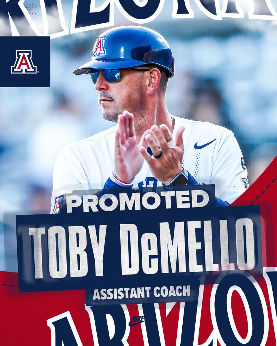 Moving 🆙 Congratulations to Coach DeMello on the promotion to Assistant Coach! 👏 #BearDown 📰 azcats.co/CoachDeMello