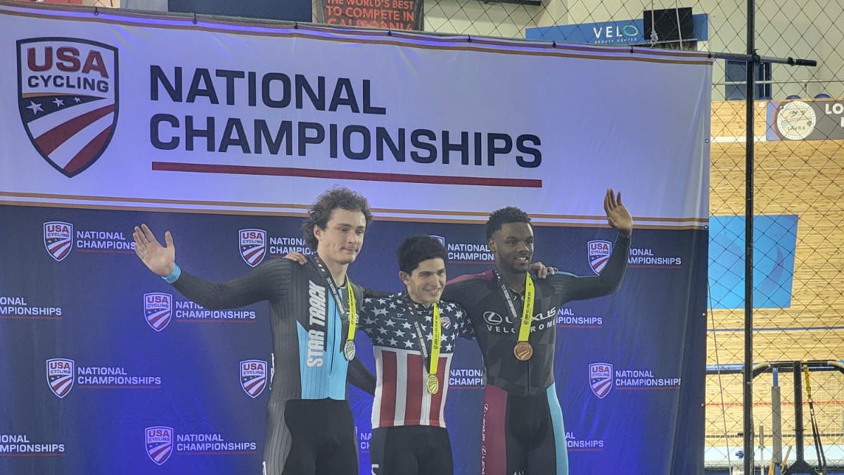 The first Star Track podium of #TrackNats2023 belongs to Grayson Hauck who took m 15-18 sprint silver in the day’s final contest. 🔥🥈So much racing ahead. Watch day sessions live via our Facebook. Catch evening sessions via <a href="/usacycling/">USA Cycling</a>. #GoGrayson #GoStarTrack #StarTrackNYC