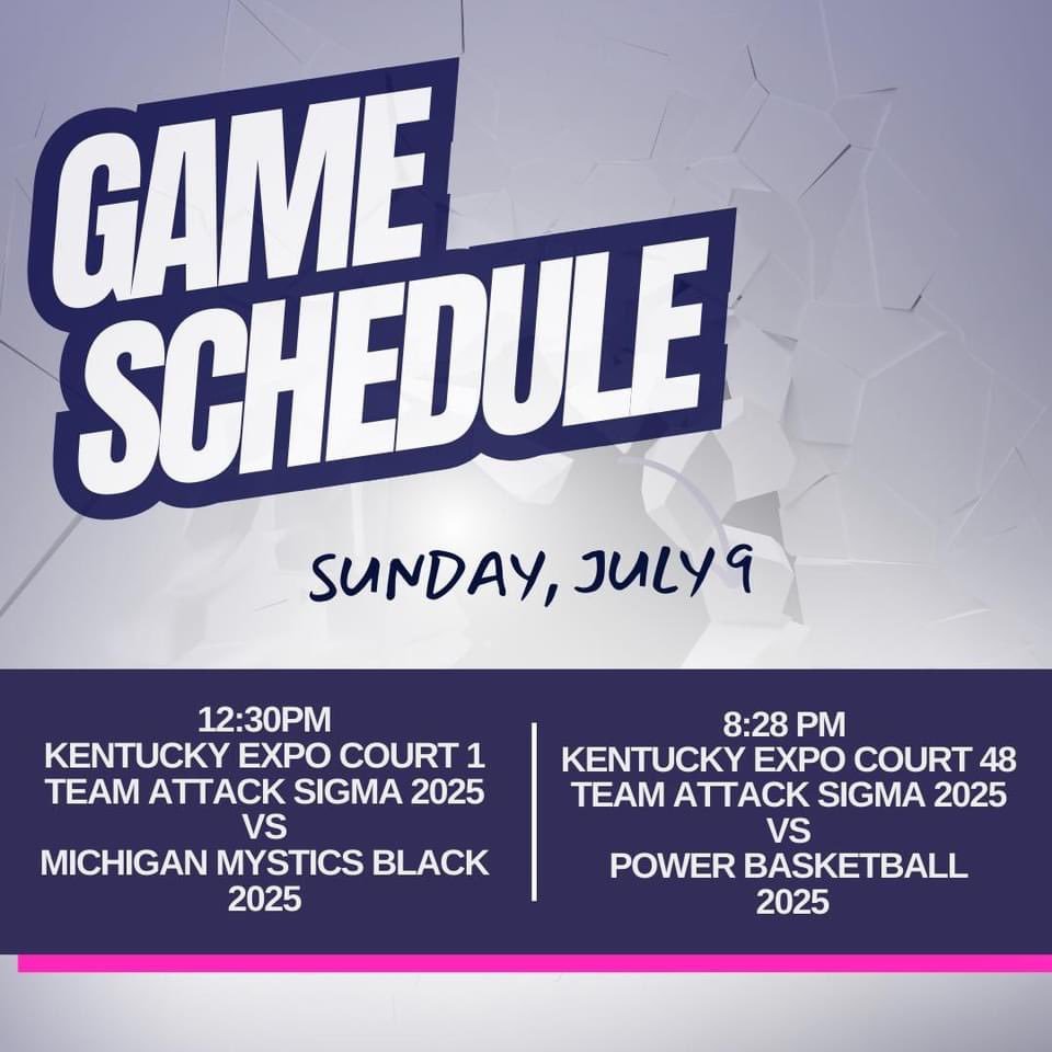 Super excited to be in Kentucky July 9th - 11th playing at <a href="/TFNsRun4Roses/">TFN's Run 4 Roses</a> Initial Schedule is below. <a href="/LBAAttack/">Loudoun Basketball Academy - Team Attack</a> <a href="/LBA2025s/">LBA Team Attack 2025 Sigma</a>